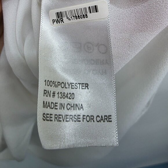 Etcetera Womens Long Sleeve Boho Surplice Blouse Top White Size 10 Button Front - Picture 11 of 14